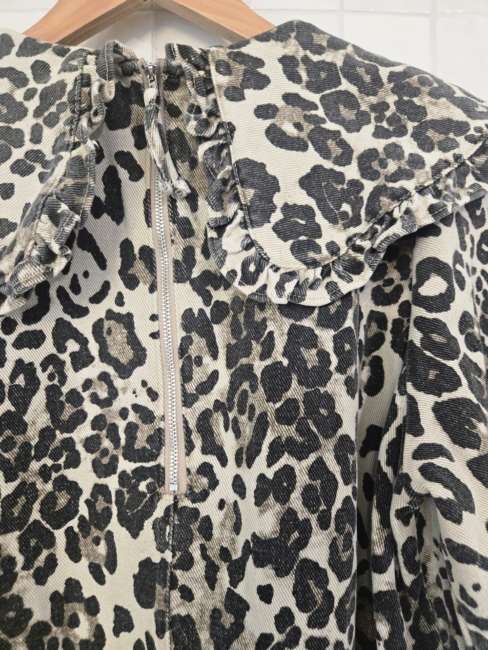 MABLE Cream and Black Leopard Print Mini Dress - Picture 11 of 11
